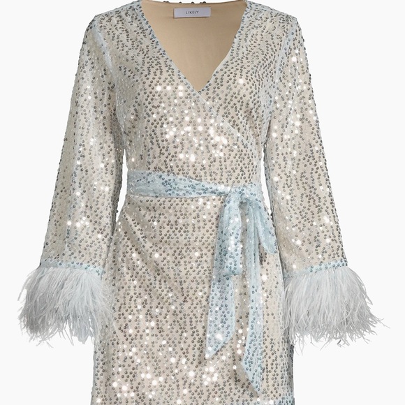 Likely Silver Sequin Mini Dress - Picture 1 of 10